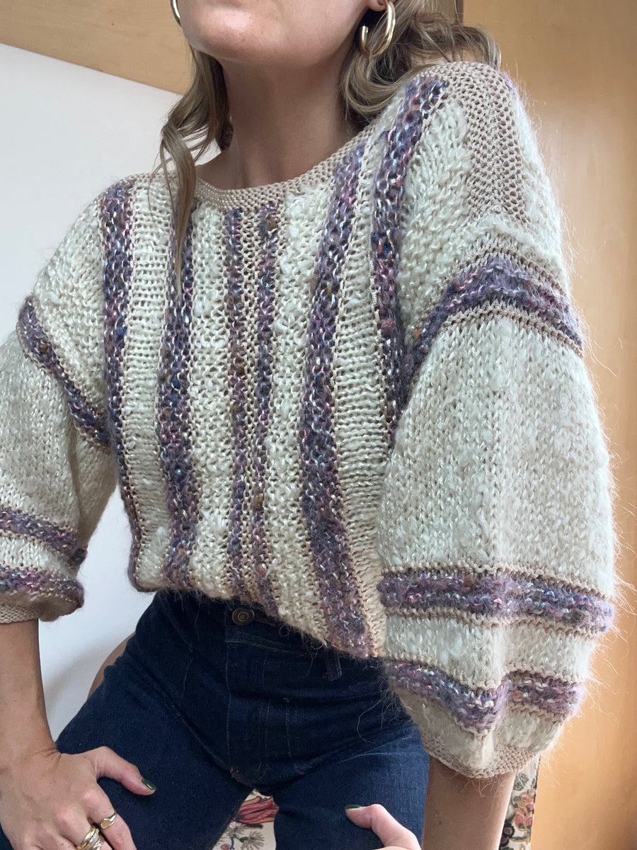 Striped Mohair & Silk Jumper - S/M