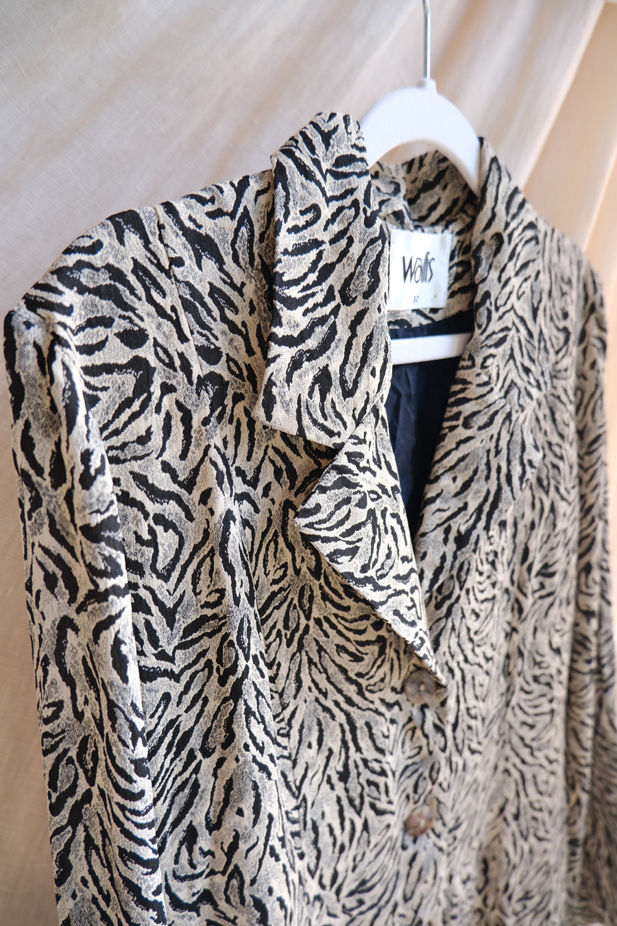 Animal Print Blazer - M