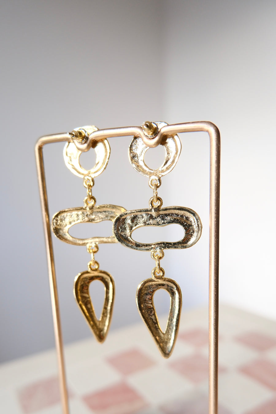 Gold Plated Statement Earrings