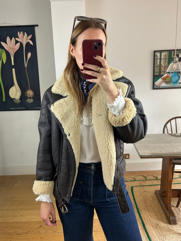 Sheepskin Leather Aviator - S