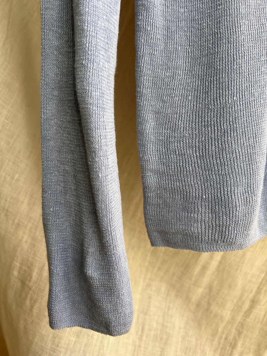 Baby Blue Linen Cardigan - S