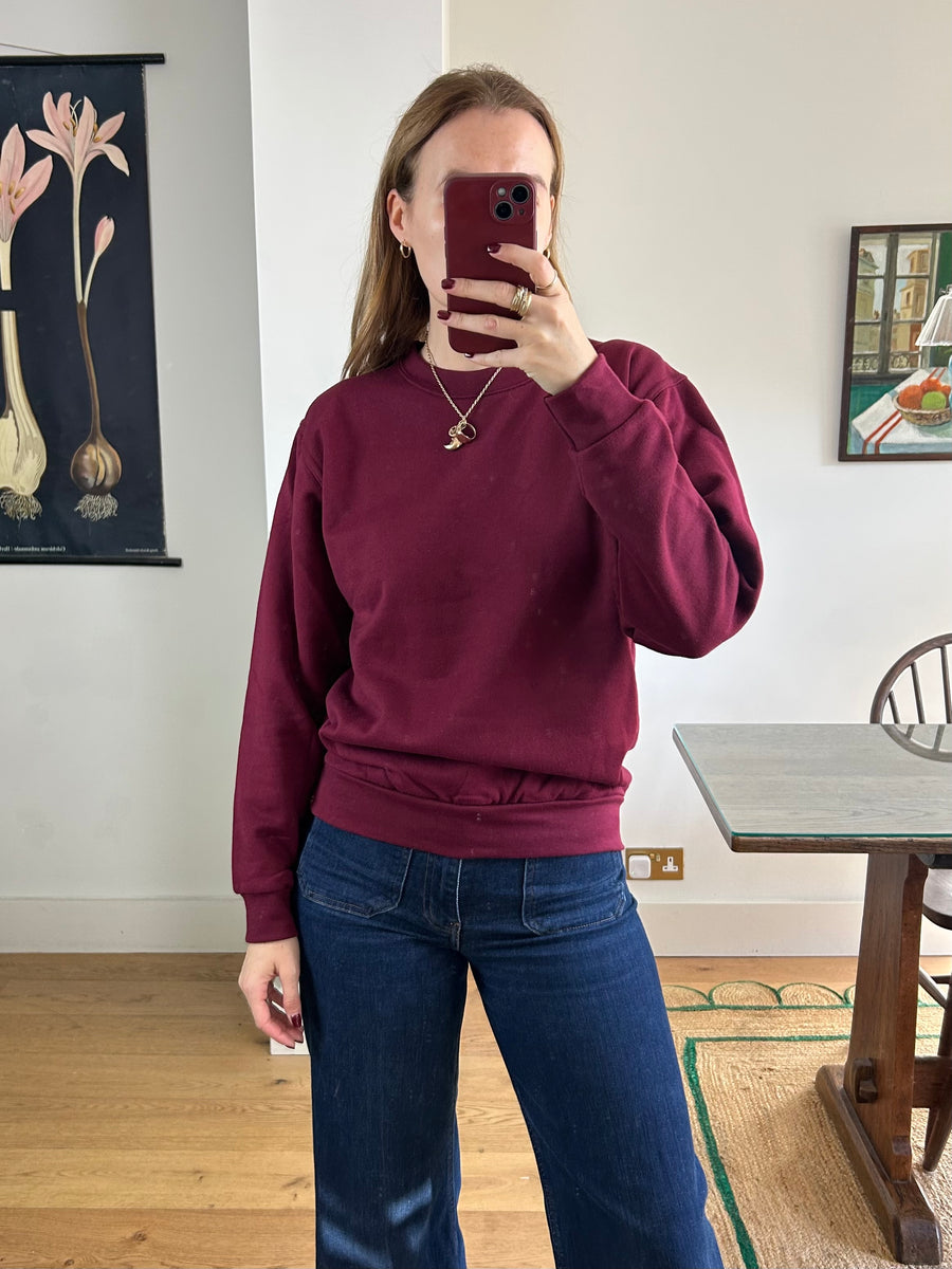 Burgundy Sweatshirt - S-M