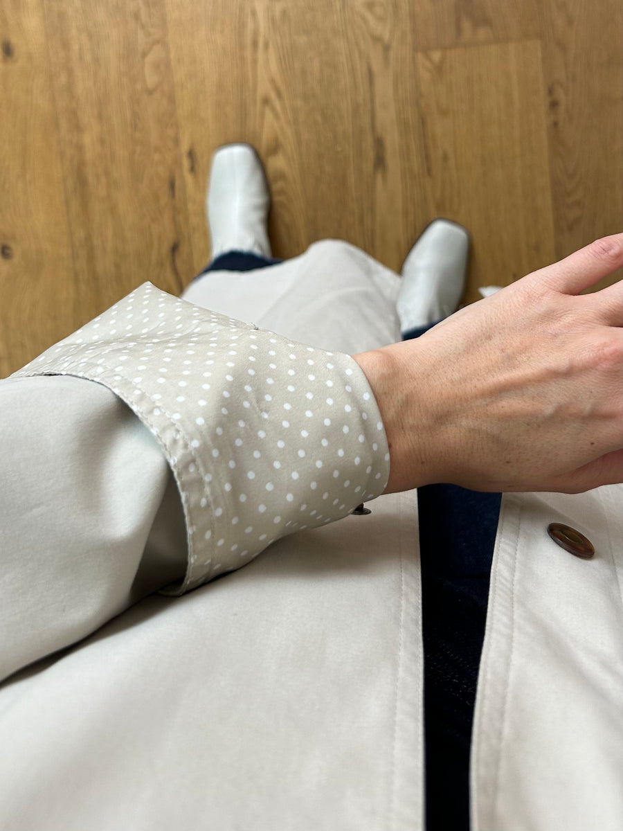 Polkadot Lined Trench Coat - M