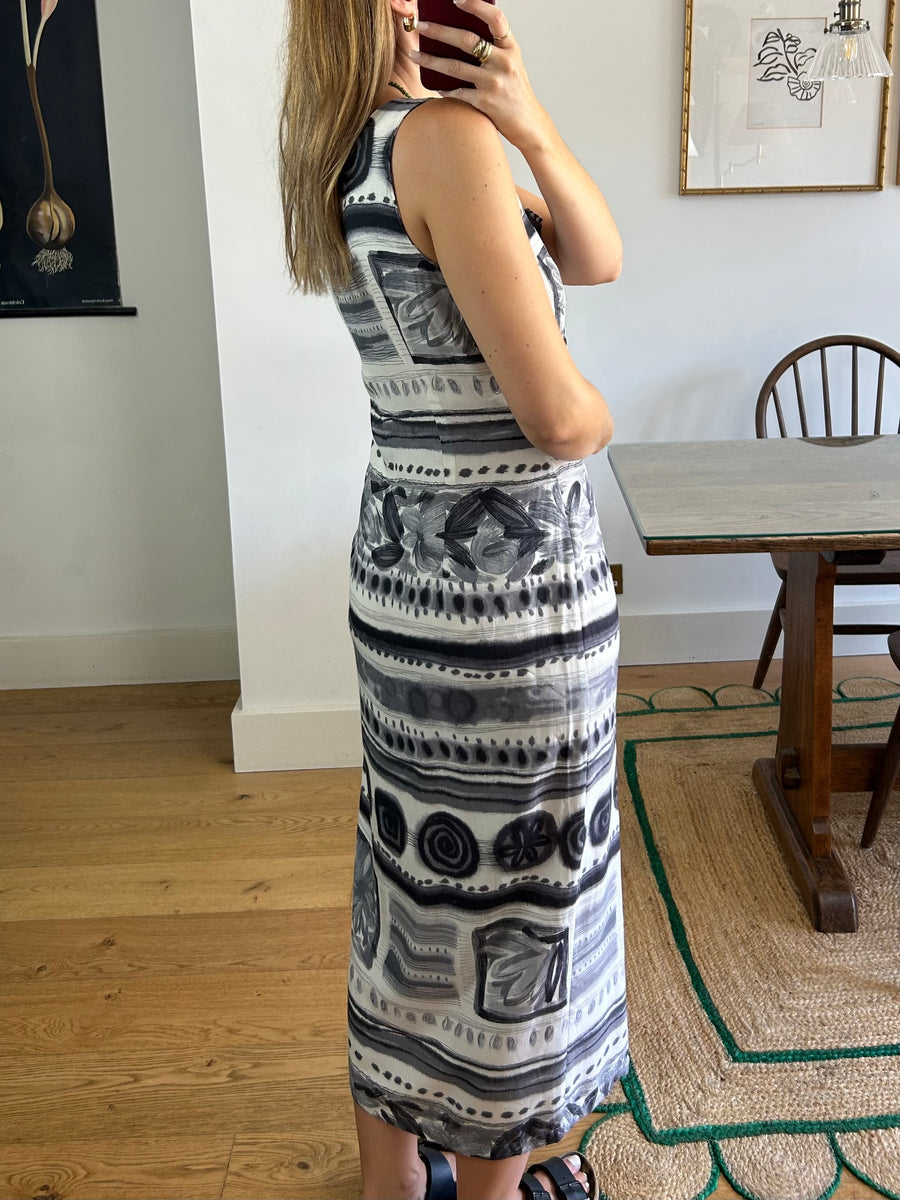 Patterned Maxi Dress - UK 12