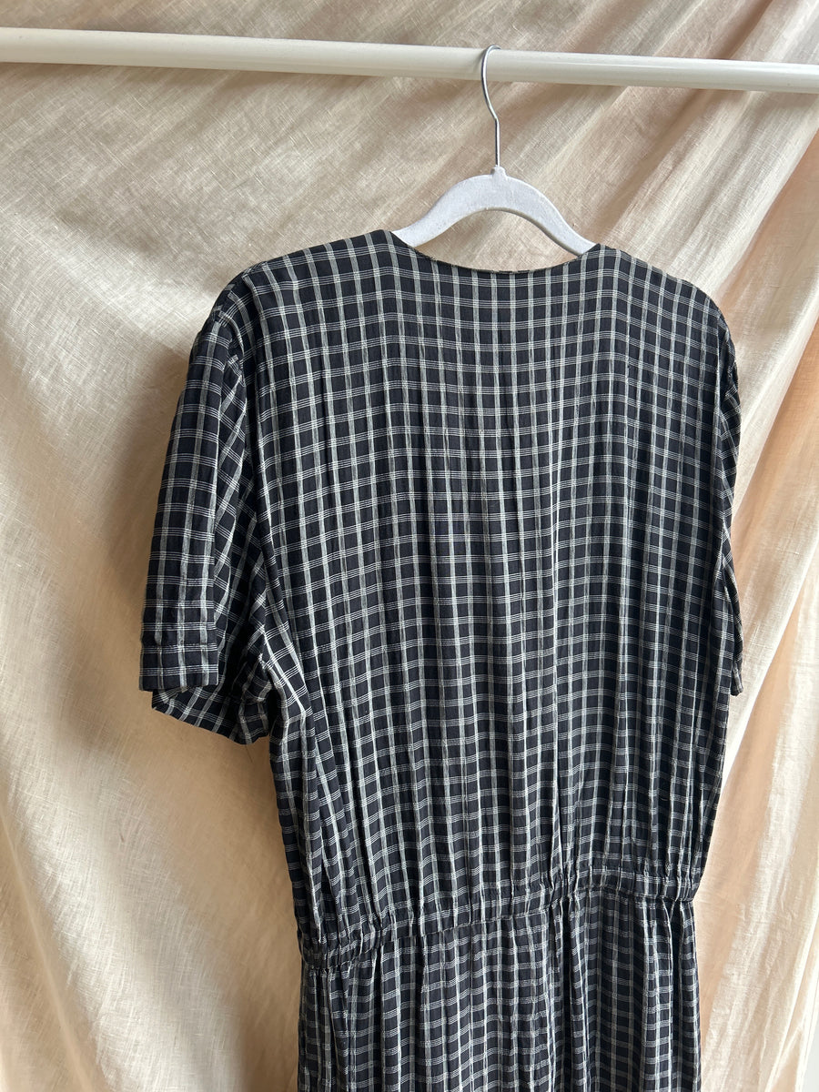 Black Check Dress - UK 10/12