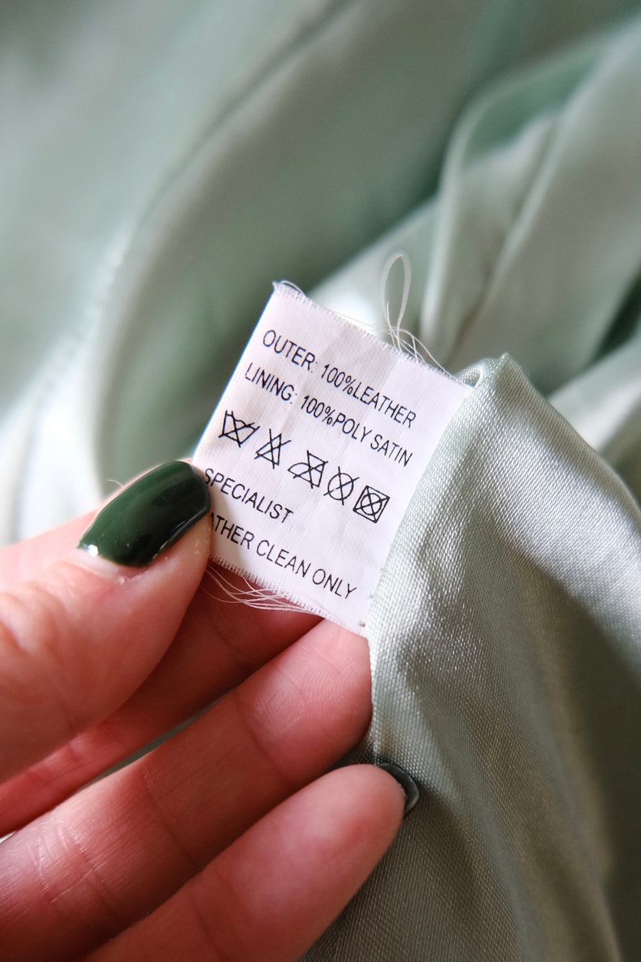 Green Mongolian Fur Jacket - S