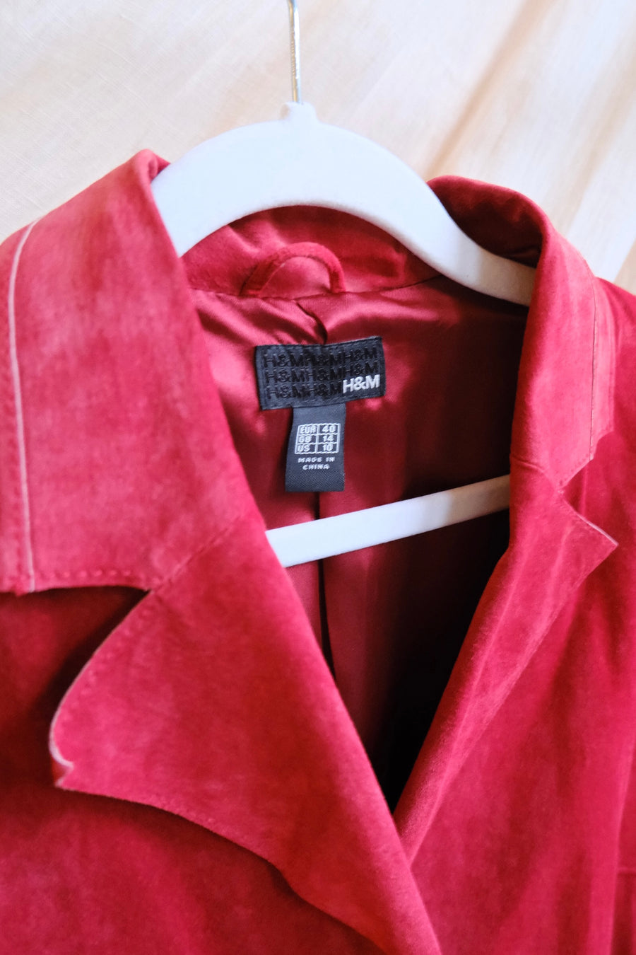 Red Suede Jacket - S/M