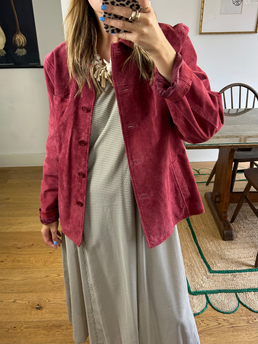 Purple Suede Jacket - M