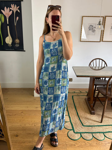 Floral Check Dress - UK 10/12