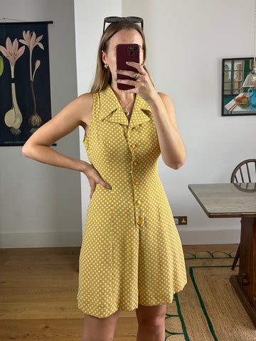 Yellow Polkadot Playsuit - UK 10