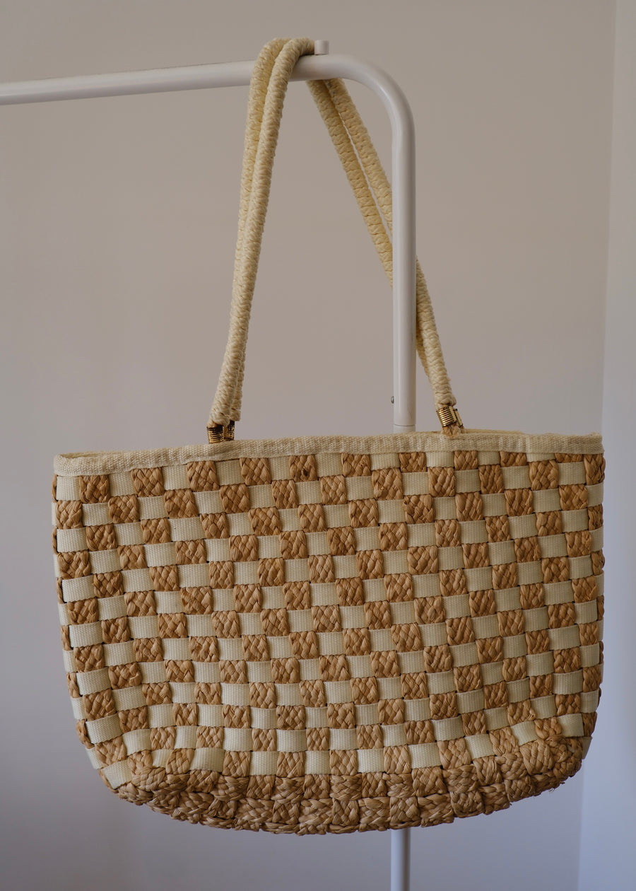 Woven Straw Tote Bag