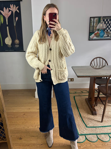 Cable Knit Cardigan - M