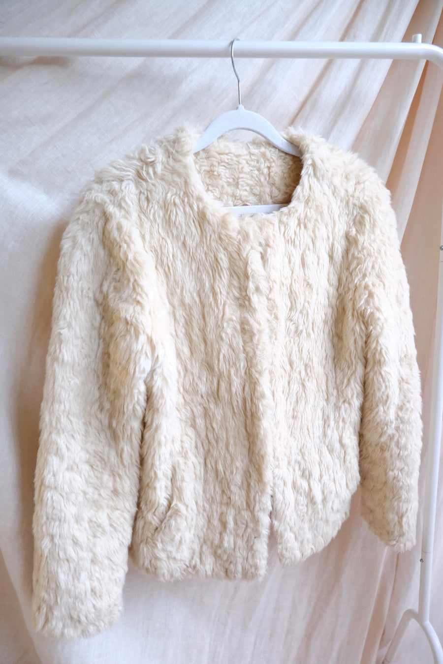 Faux Sheepskin Coat - S