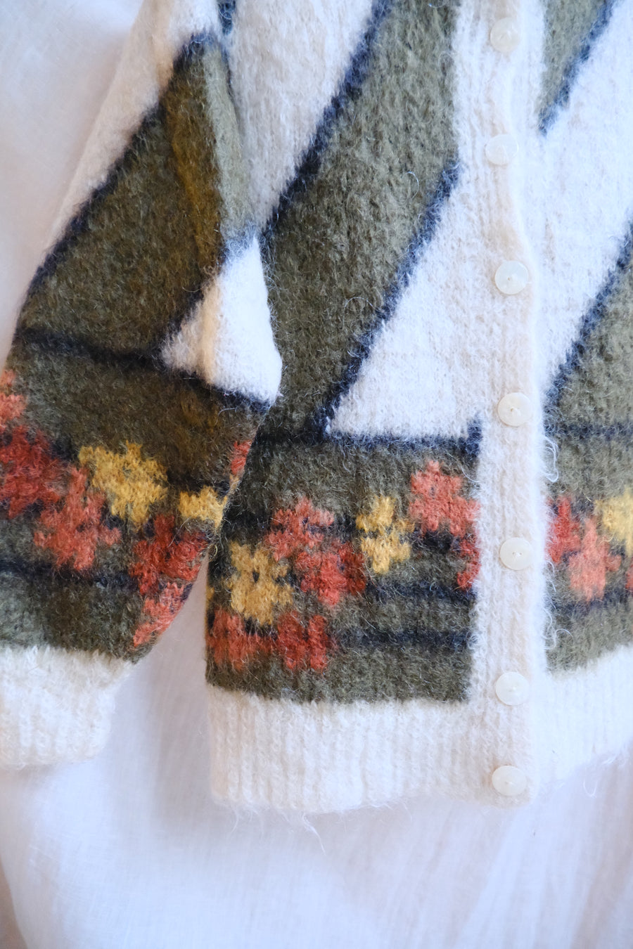 Mohair Striped Cardigan - S