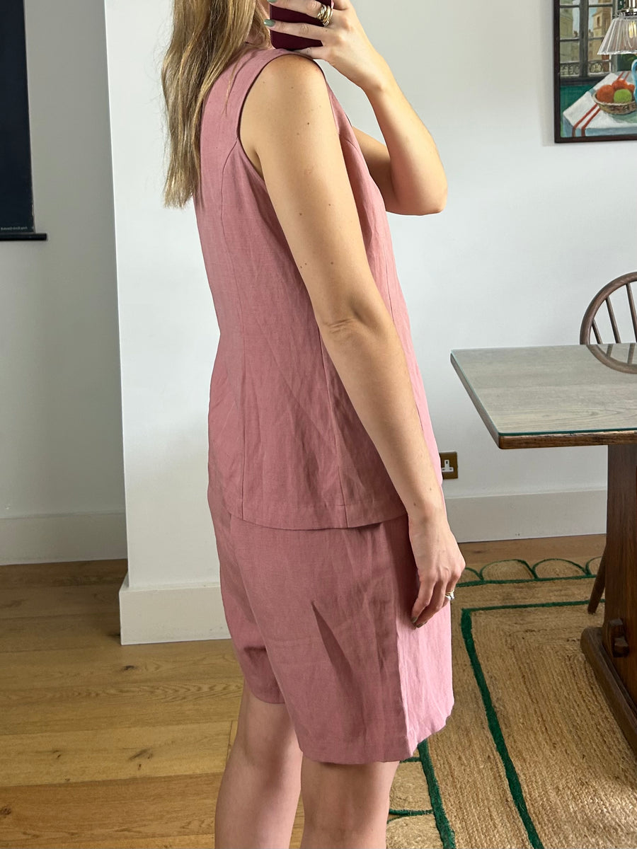Pink Shorts & Blouse Co-ord - UK 12
