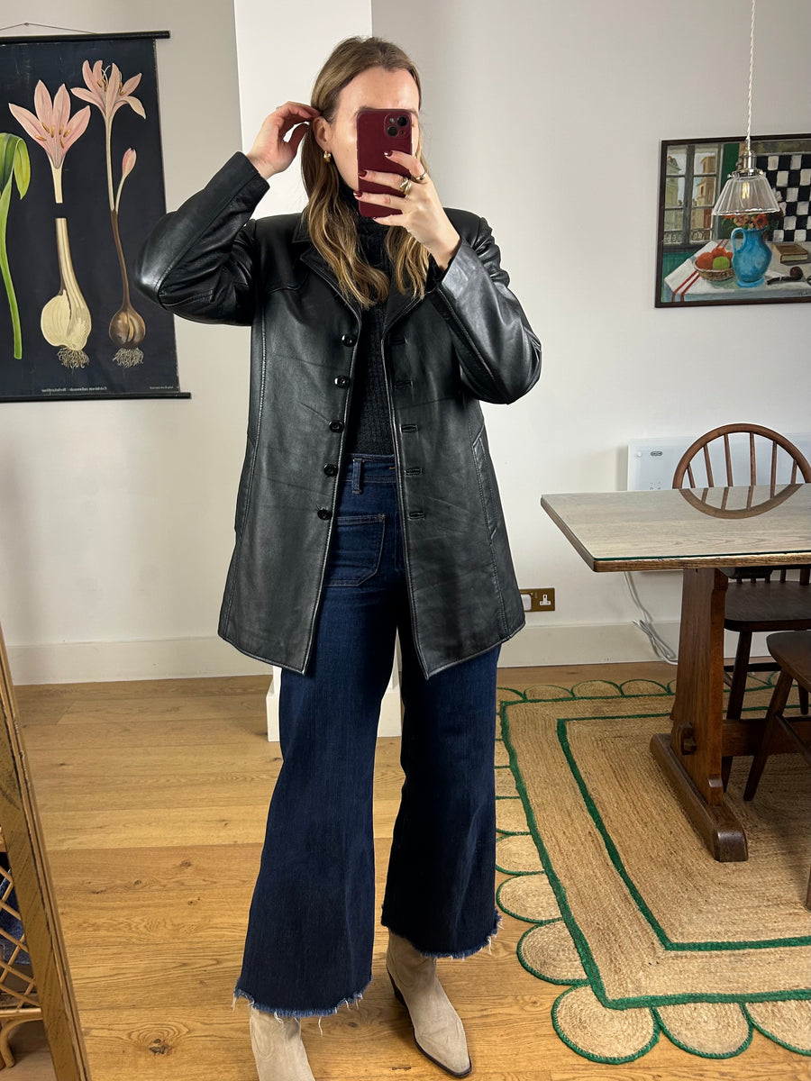 Black Leather Jacket - S