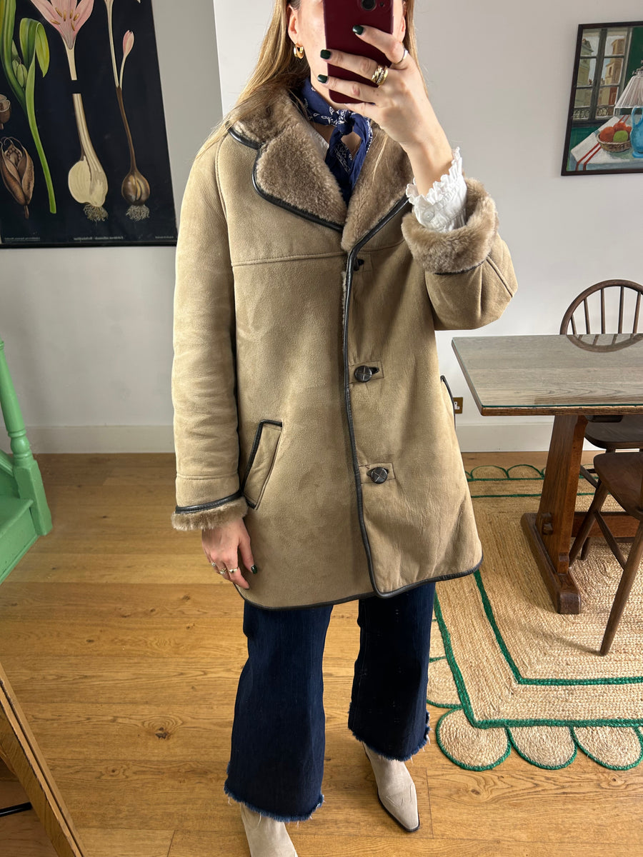 Suede Sheepskin Coat - S