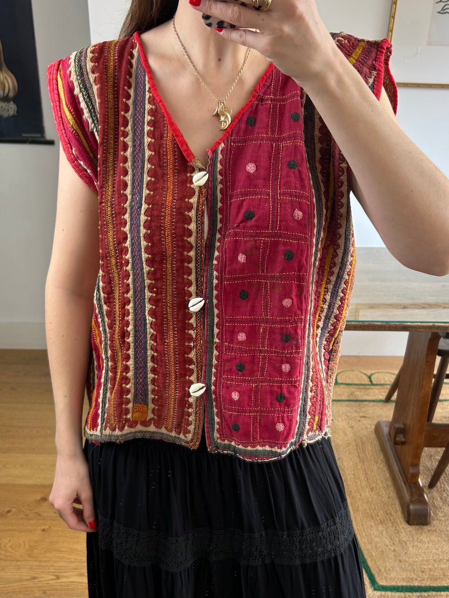Embroidered Antique Waistcoat - M/L
