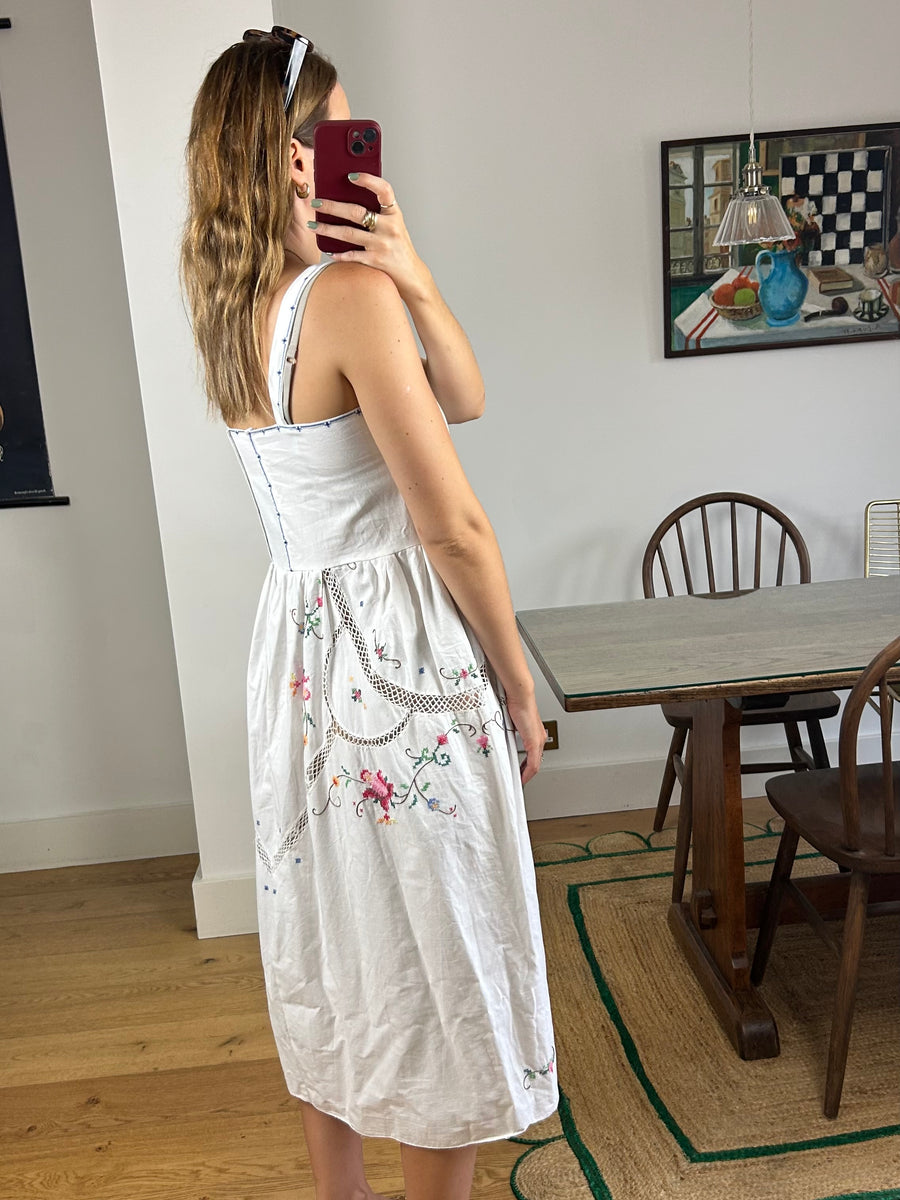 Reworked Embroidered Dress - UK 8