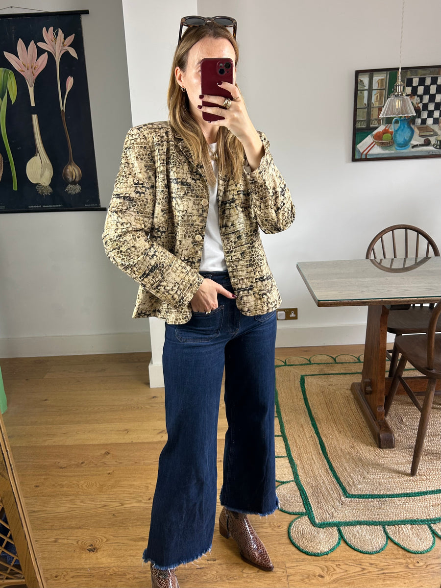 Snakeskin Print Jacket - S