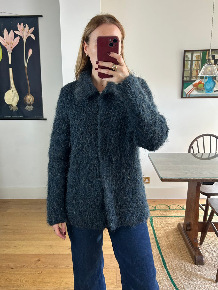 Wool & Mohair Cardigan - M