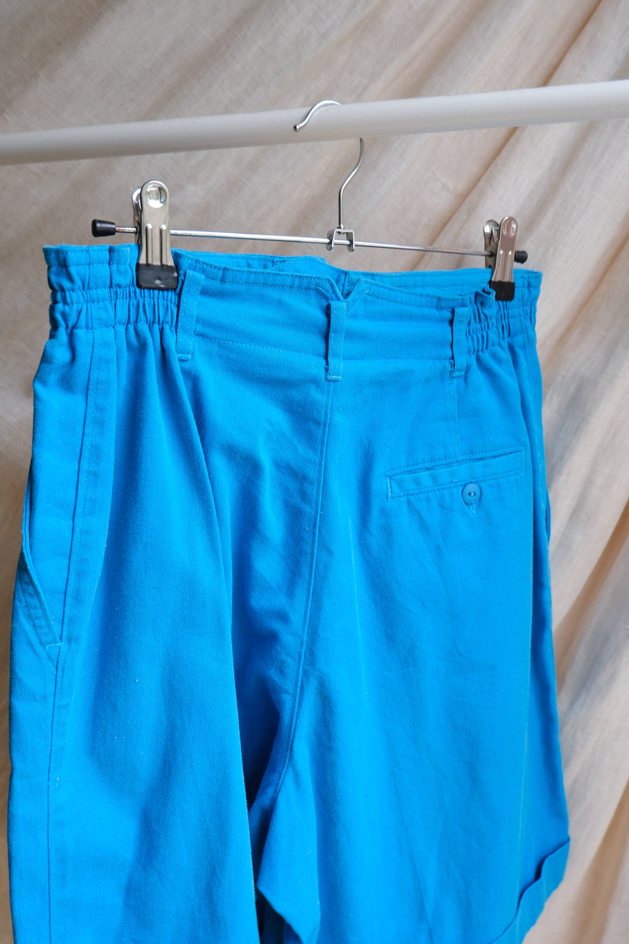 Blue High-Waisted Shorts - UK 8/10