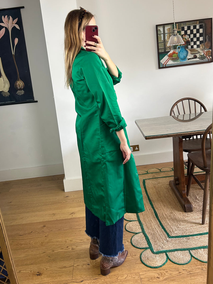 Green Workwear Duster Jacket - XS-S