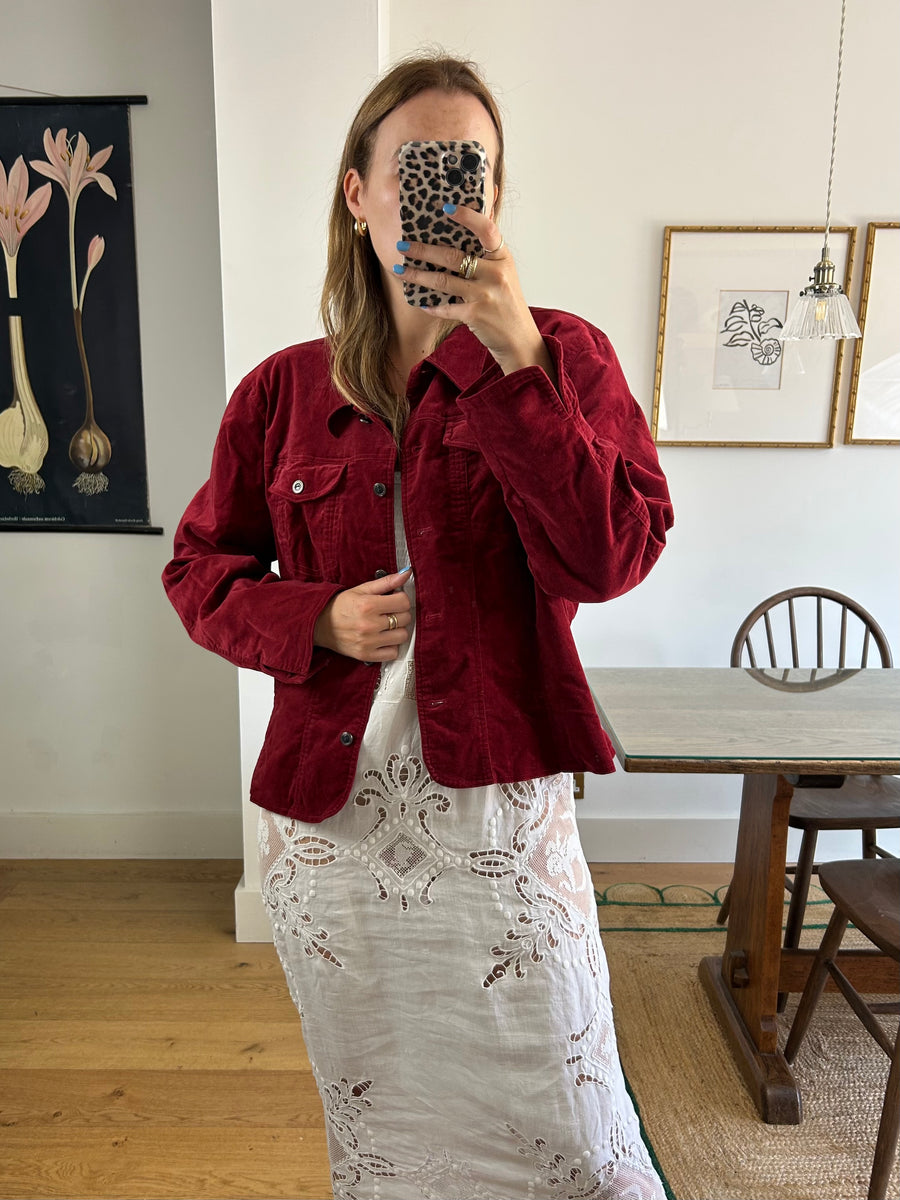 Red Velvet Jacket - M-L