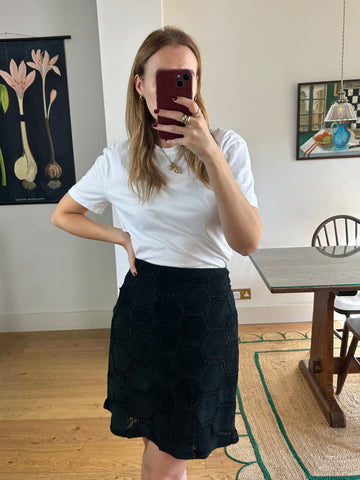 Suede Patchwork Mini Skirt - UK 12
