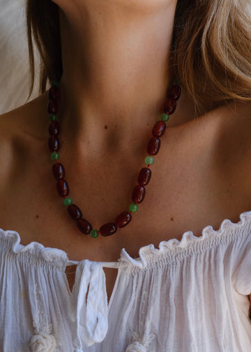 Red & Green Bead Necklace