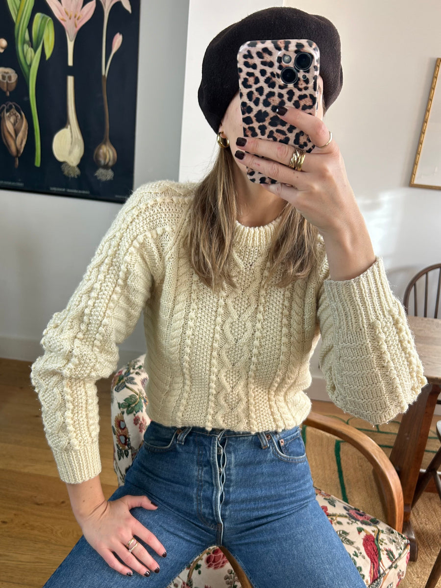 Cable Knit Jumper - S