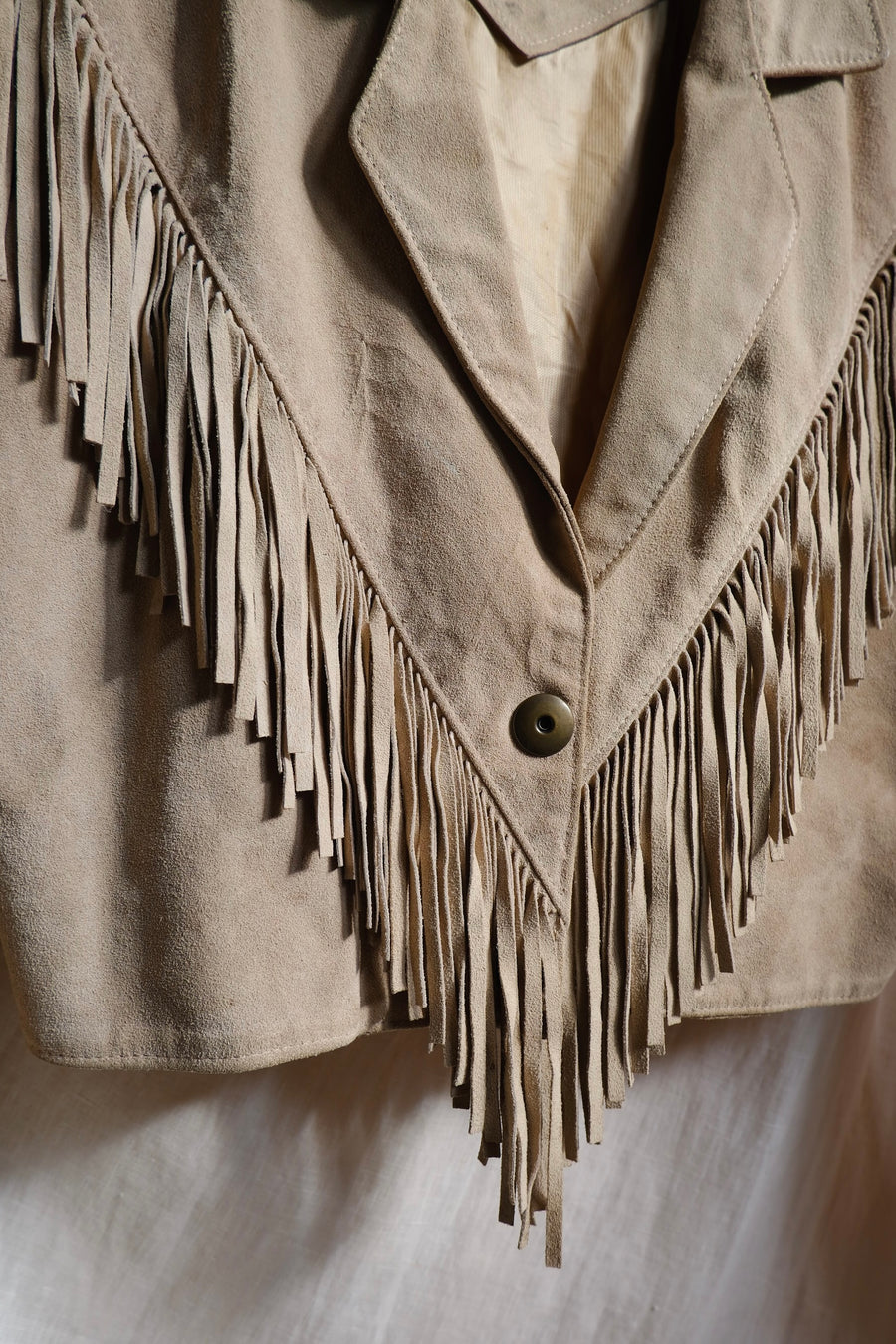 Cropped Suede Tassel Jacket - S-M