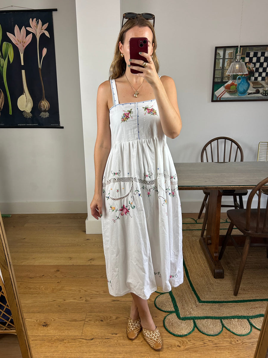 Reworked Embroidered Dress - UK 8