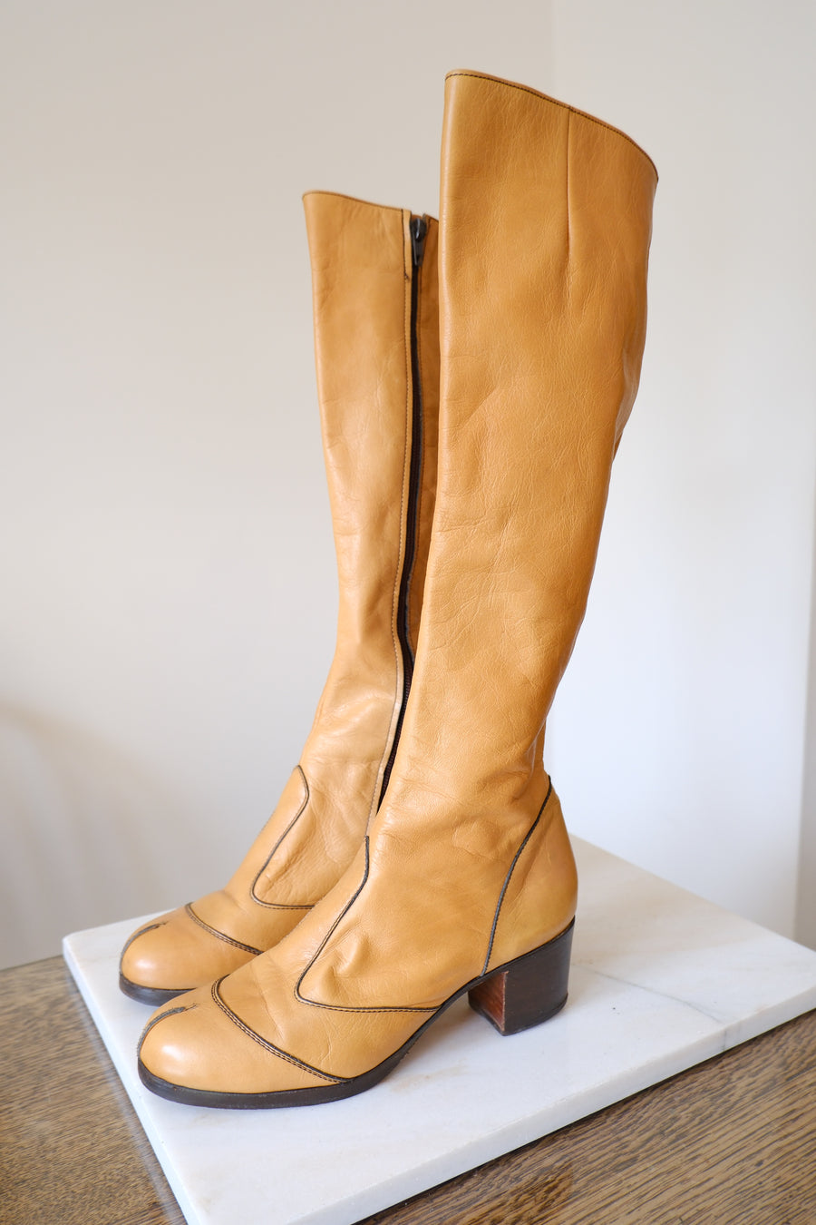 60s/70s Knee High Boots - UK 4