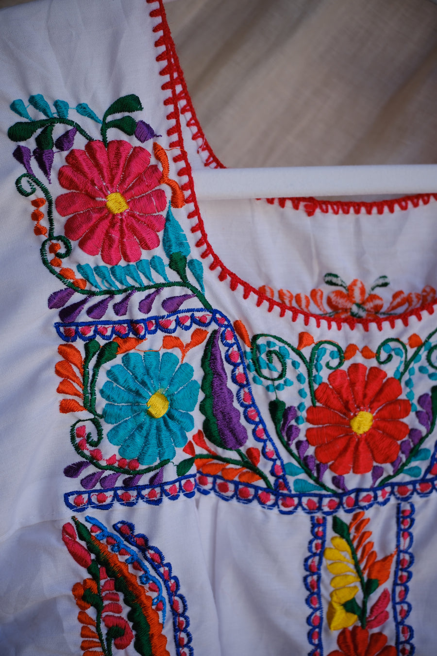 Embroidered Floral Blouse - S