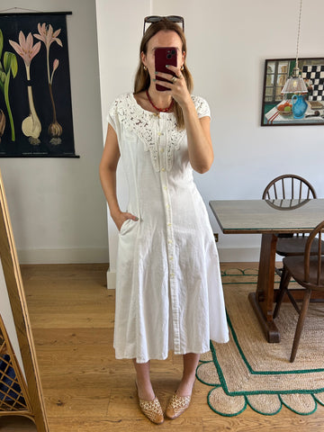 Linen Button-Down Dress - UK 18
