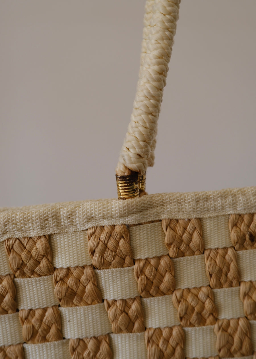 Woven Straw Tote Bag