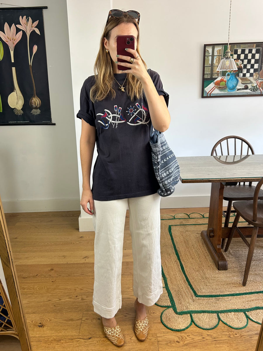 Sailing Embroidered T-Shirt - M