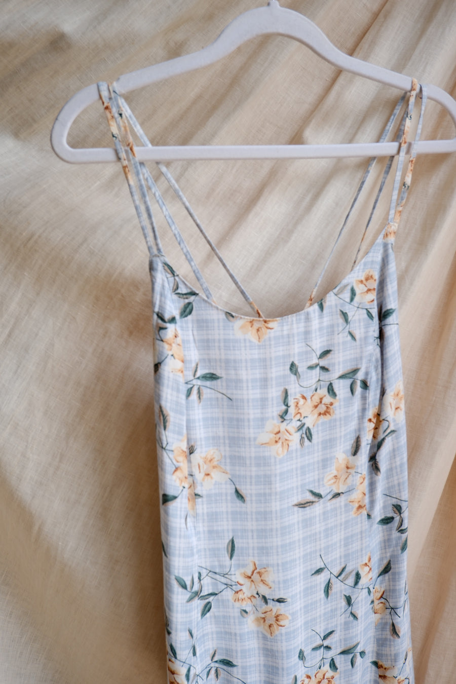 Check & Floral Mini Dress - UK 8/10