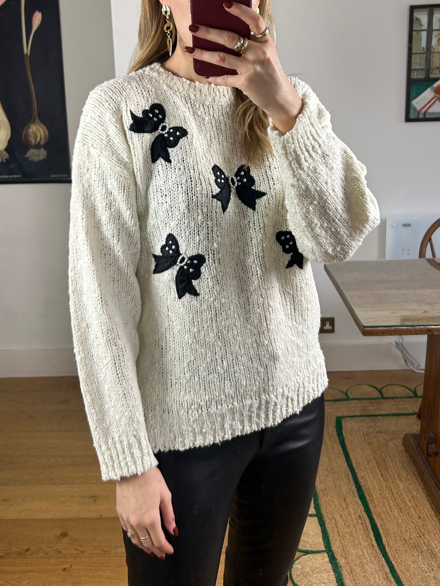 Bow Chenille Jumper - M