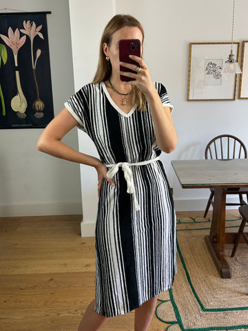 Striped Towelling Dress - UK 10
