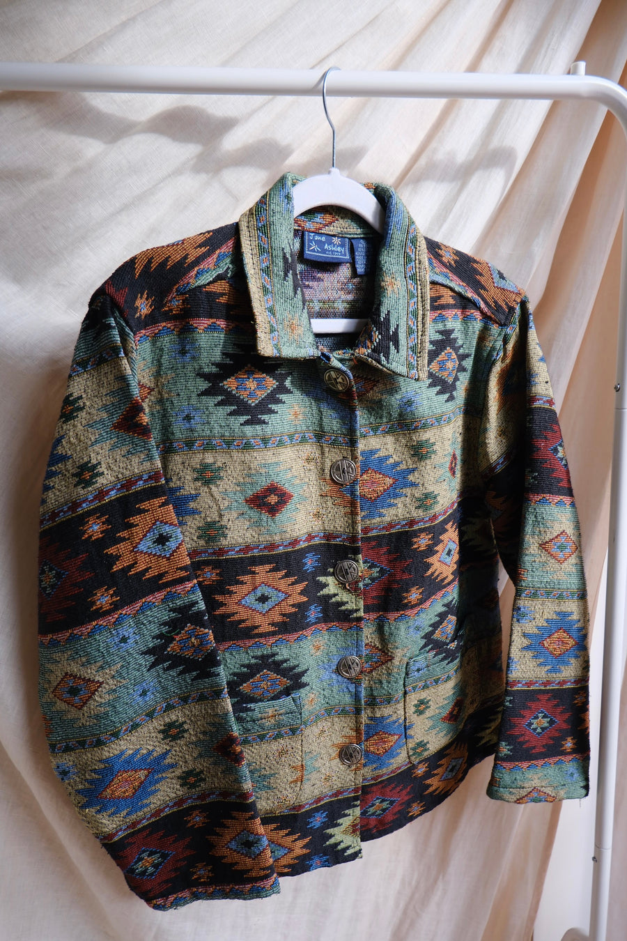 Patterned Tapestry Jacket - M
