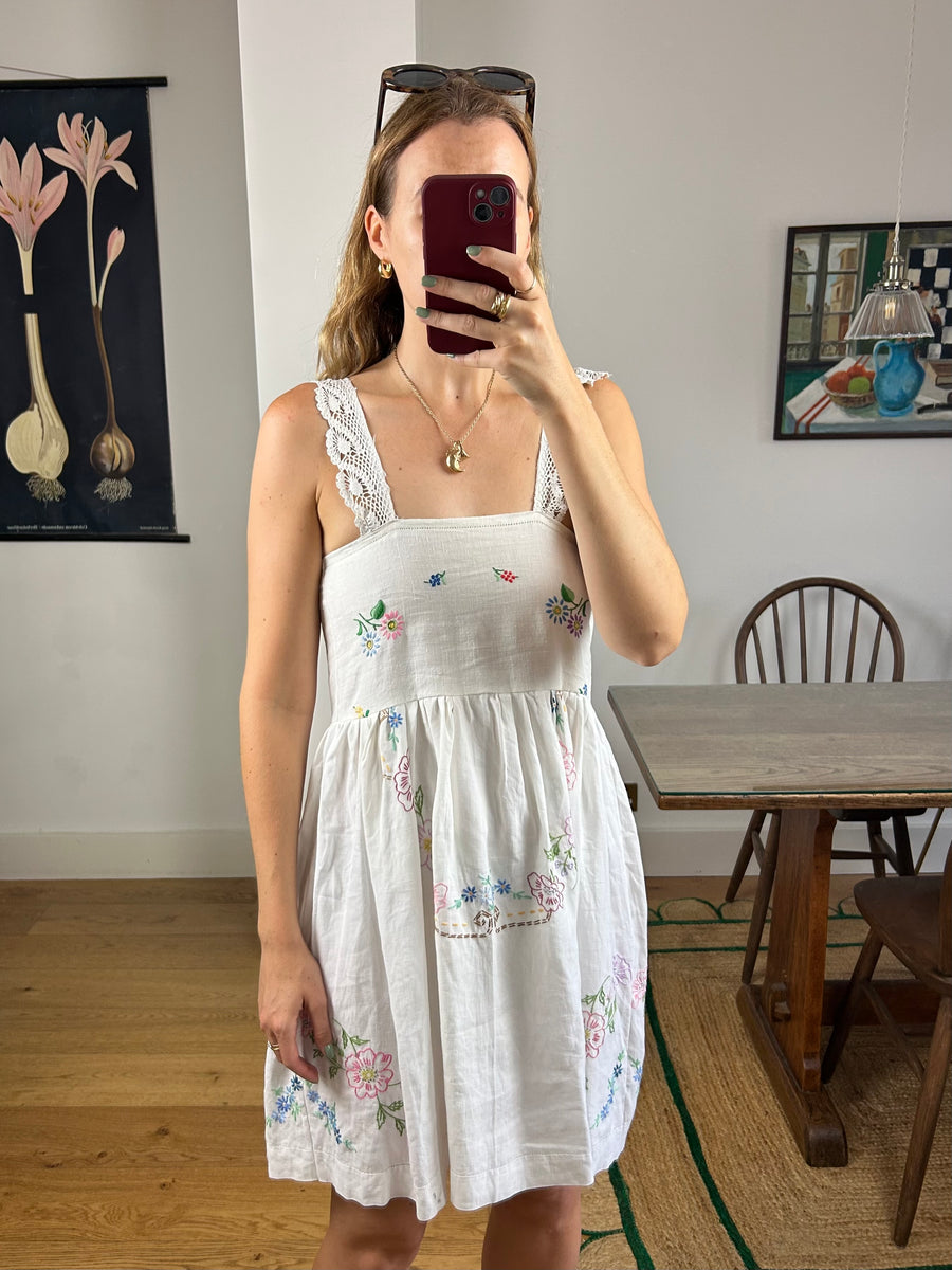 Reworked Embroidered Dress - UK 8