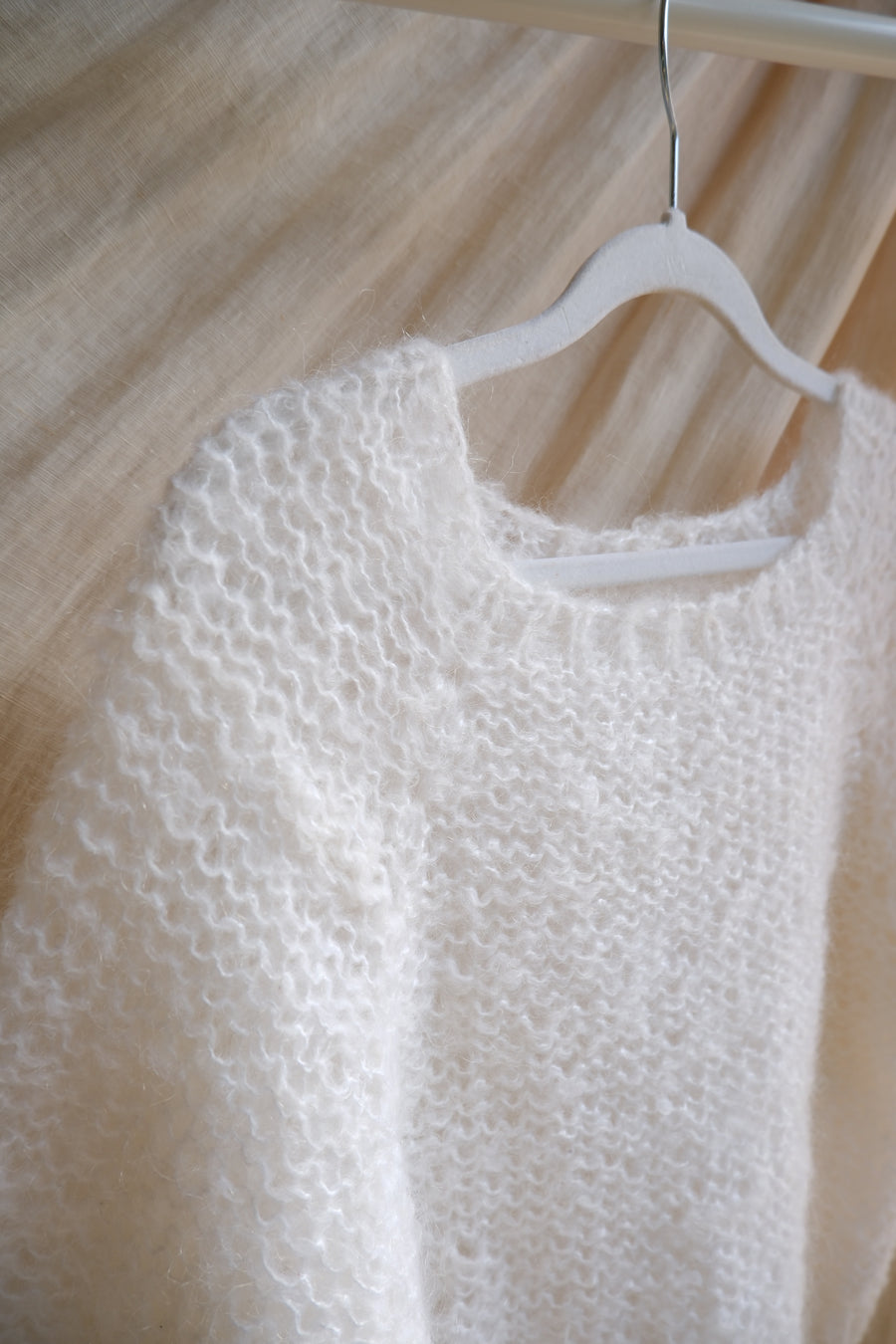 White Mohair Jumper - M
