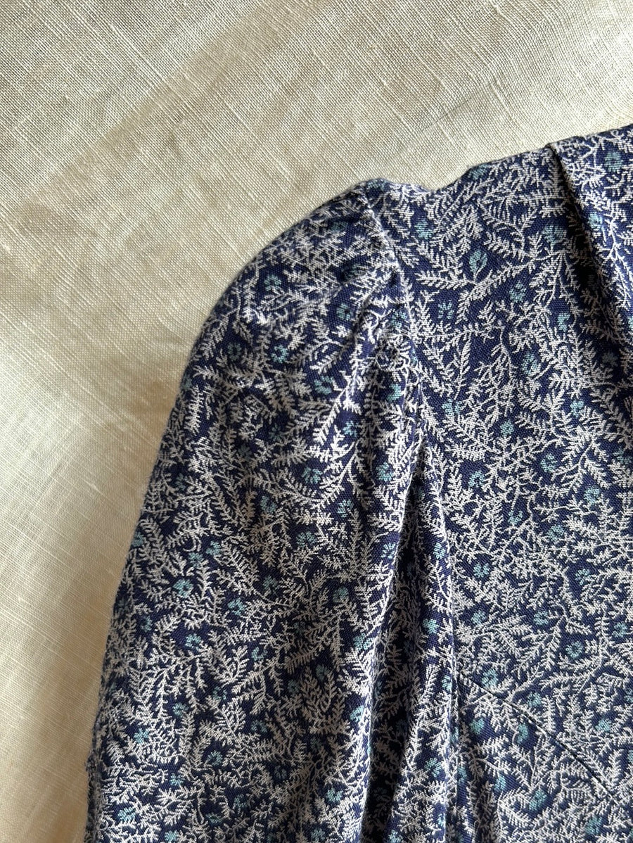 Blue Floral Midi Dress - UK 8
