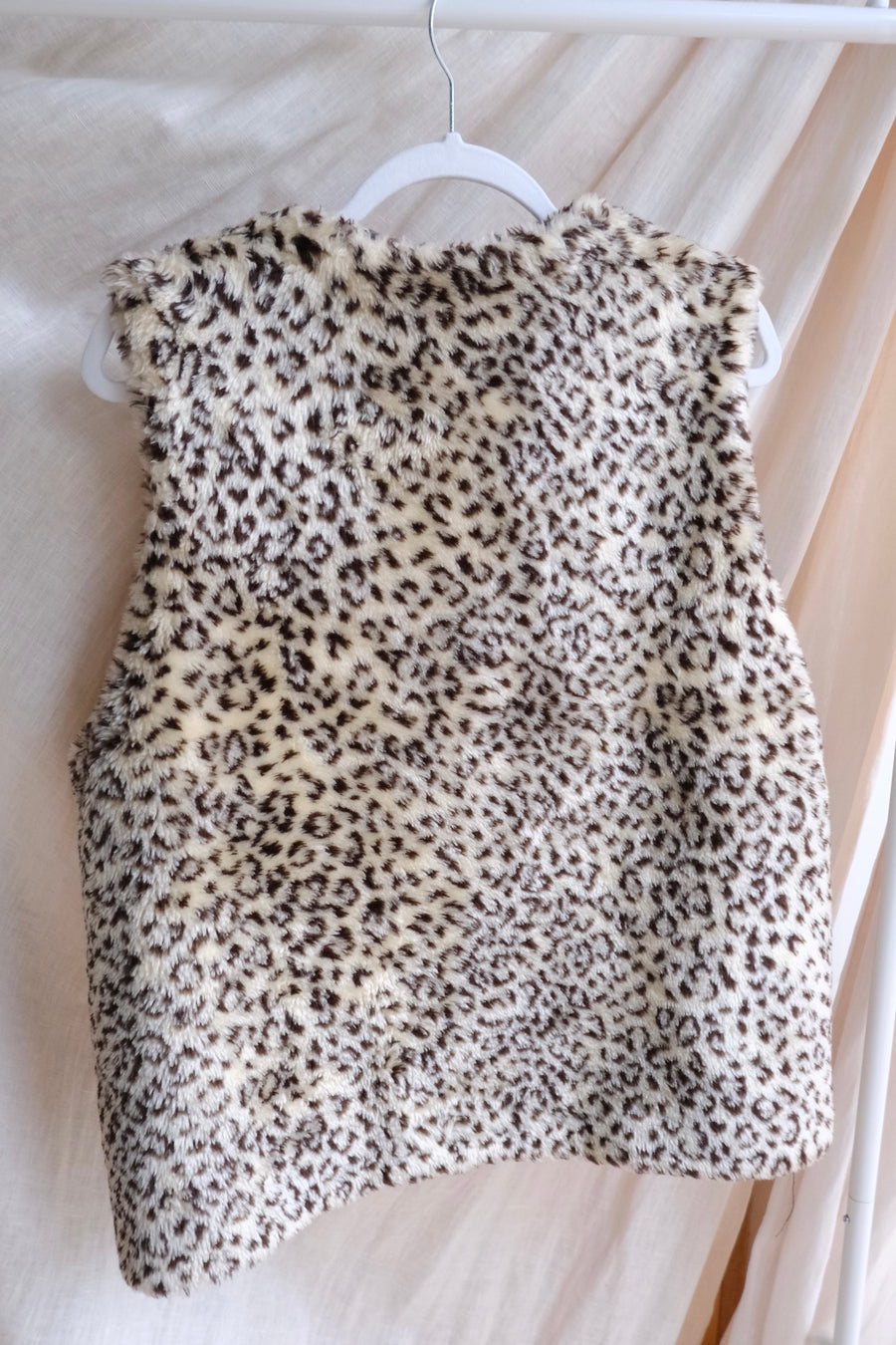 Leopard Faux Fur Gilet - M