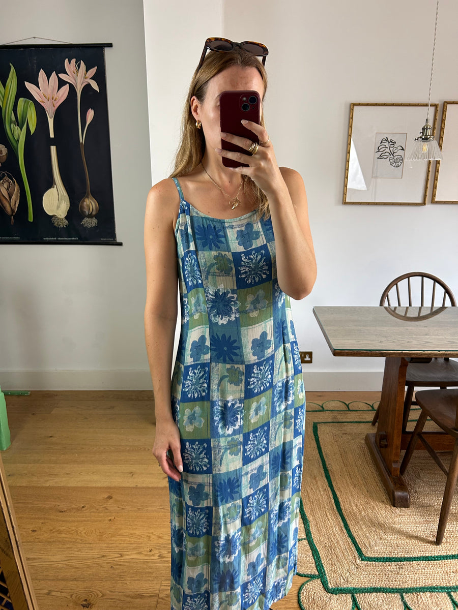 Floral Check Dress - UK 10/12