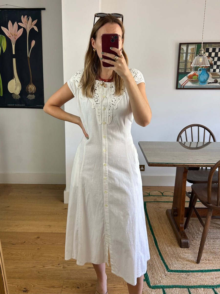 Linen Button-Down Dress - UK 18
