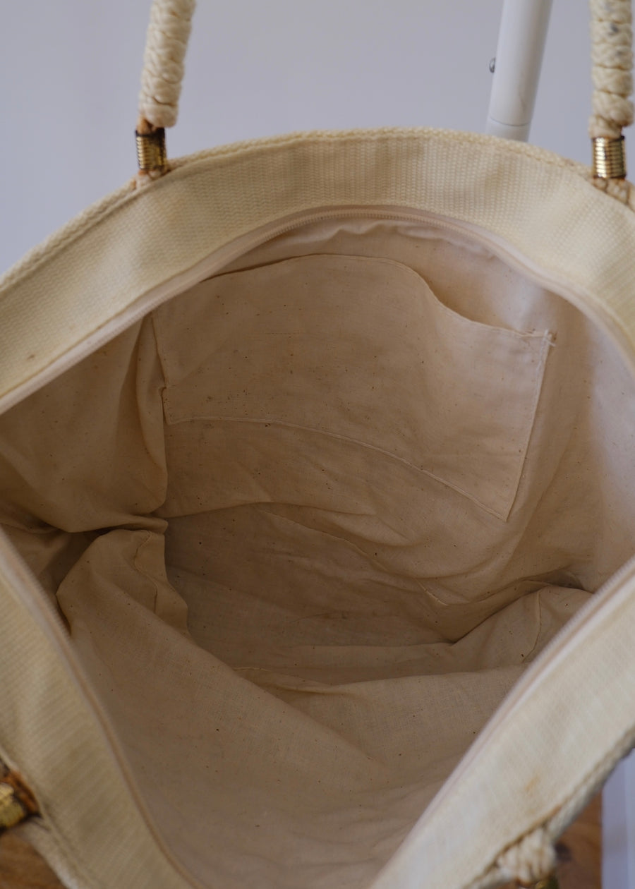 Woven Straw Tote Bag