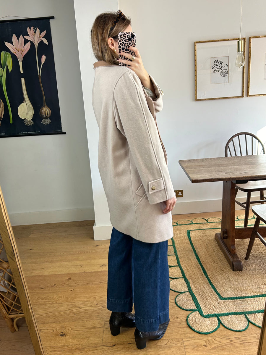 Beige Wool Coat - M